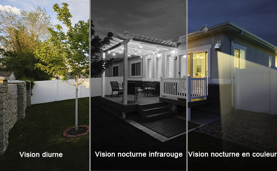 2K Solar Security Camera Wireless Outdoor, 360°