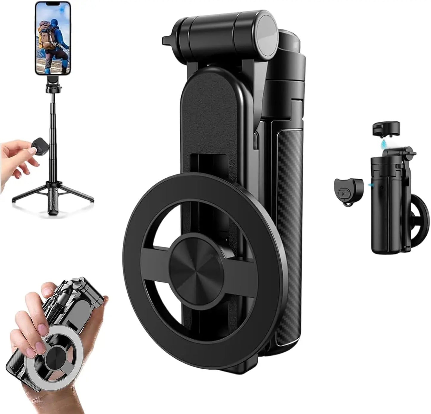 4-in-1 Multifunctional 360° Rotation Magnetic Selfie Stick