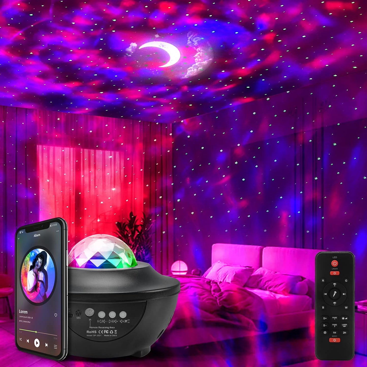Galaxy Projector Lights Starry Night Light Moon Star