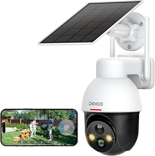 2K Solar Security Camera Wireless Outdoor, 360°