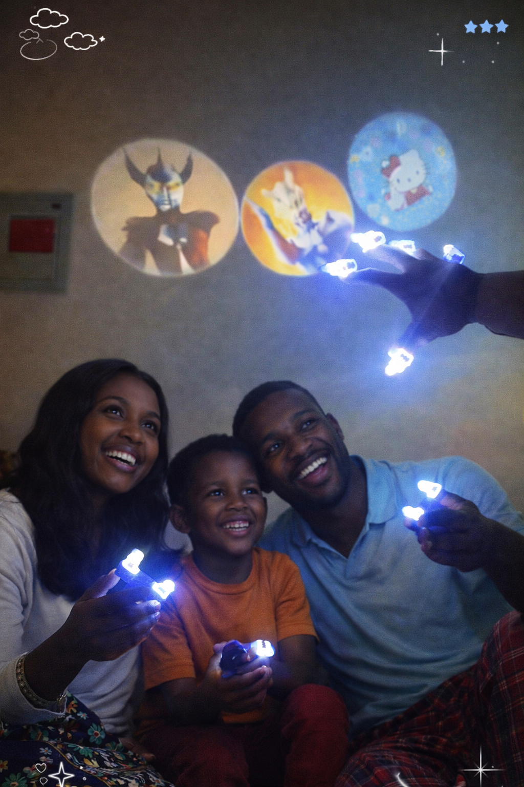✨ LED Finger Flashlight Glow Rings