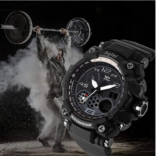 Multi-Function Premium Chronograph Waterproof Sports Look Analog-Digital Watch